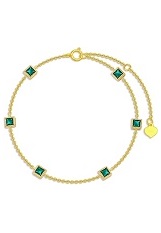 good-looking tiny princess cut link childrens bracelet